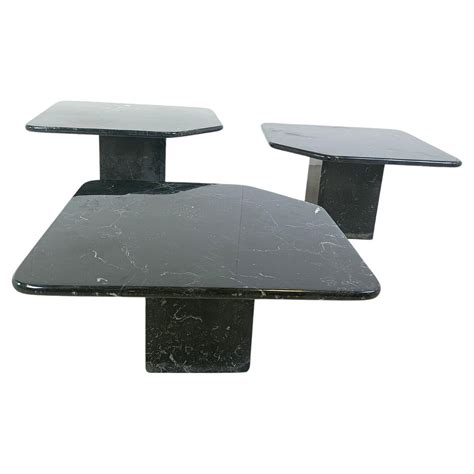 Vintage marble nesting tables or side tables, 1970s For Sale at 1stDibs