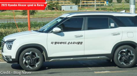 India-bound 2023 Hyundai Alcazar facelift spied in Korea, may get ADAS ...