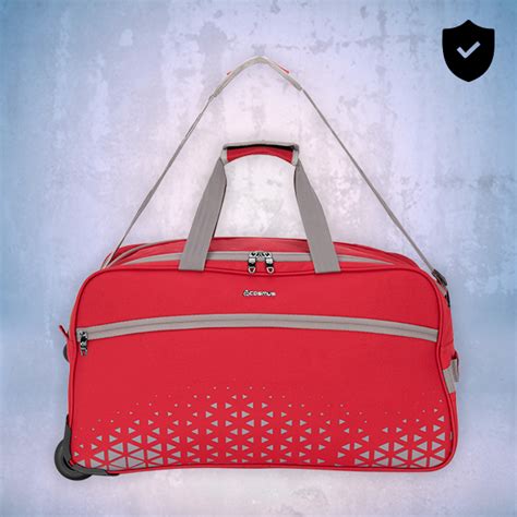 Buy Cosmus Mover Maroon Large Travel Duffle Bag 61 cms Wheel Duffel Bag ...