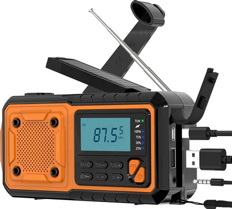 Tendak Wind Up Radio, Hand Crank Solar Radio with Rechargeable USB ...