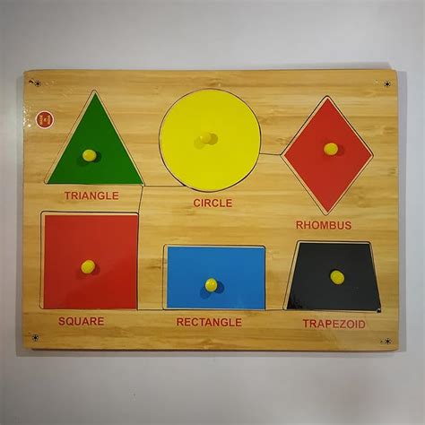 Glorious Enterprises Shapes Learning Puzzle with Knob for Kids | Shapes ...