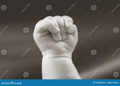 Newborn Baby`s Hand Clenched into a Fist Stock Image - Image of fist ...