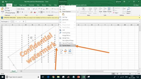 Watermark In Excel