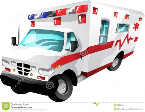 救护车动画片 向量例证. 插画 包括有 频率, 医疗, 警报器, 紧急程度, 例证, 脉冲, 服务, 危险 - 18295199