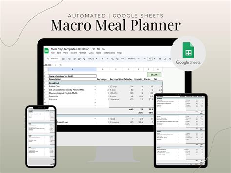 Meal Planner Template Excel Macro