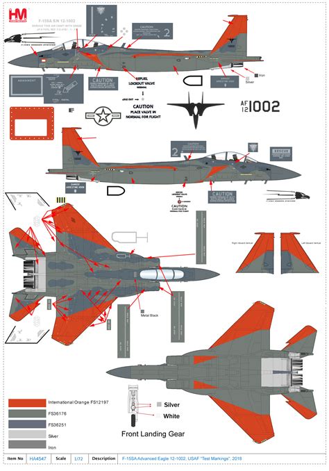 F-15SA Advanced Eagle 12-1002, USAF "Test Markings", 2018 (with 12 x ...