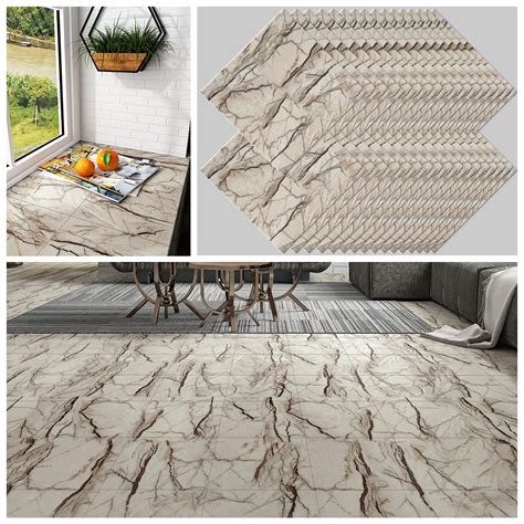 Snapklik.com : 32 Pack Peel And Stick Floor Tile 12x12 Inch Cracked ...