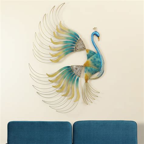 Buy VEDAS Mayura Metal Peacock Wall Accent from Vedas at just INR 13699.0