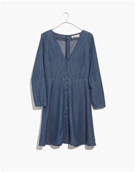 Denim Lilyblossom Button-Front Dress | Madewell