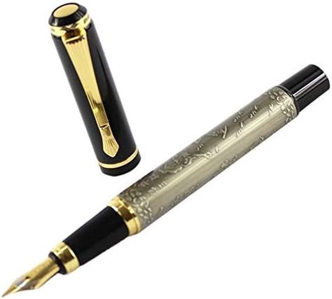 GOLD LEAF Baoer 507 vintage Fountain Pen Eight horses Calligraphy Pen ...