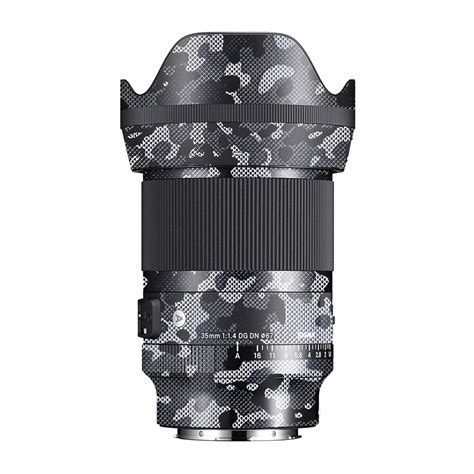 Stealth Grey Camo Sigma 35mm F/1.4 DG Nikon Mount Camera Lens Skin
