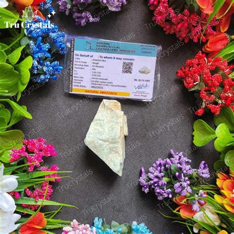 Amazonite Rough Stone - Certified – Trucrystals.in