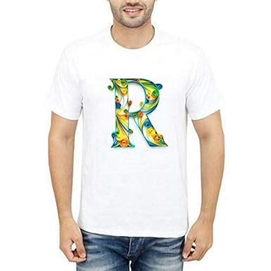 Buy R Letter Printed T-Shirt for Men and Women (White) at Amazon.in