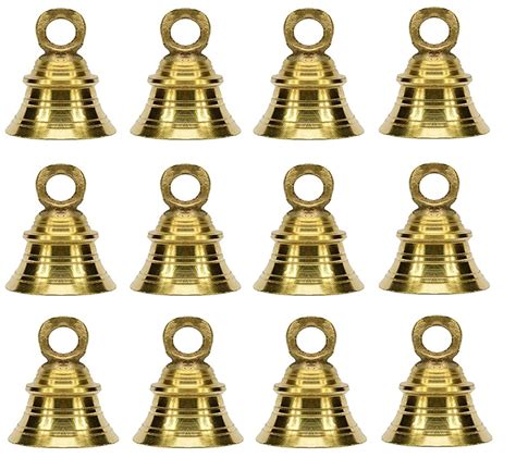 UAPAN Brass Hanging Bell for Festival Home Decoration with J hock (2 ...