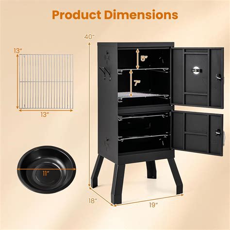Giantex Outdoor Smoker with Double Doors, 2 India | Ubuy