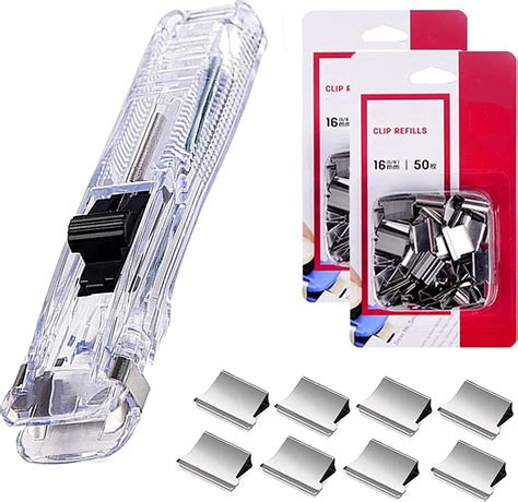 2-in-1 Portable Handheld Paper Fast Clam Clip Dispenser, 100 Metal ...