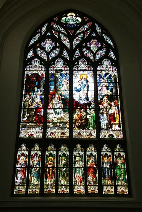 A very large and ornate church window. | Church windows, Stained glass ...