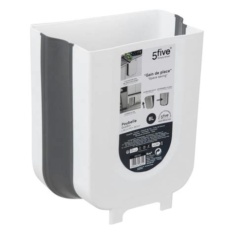 FIVE - Pattumiera a scomparsa bianca e grigia da 8 litri | METRO