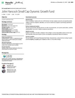 Investment professional fact sheet | John Hancock Small Cap Dynamic ...