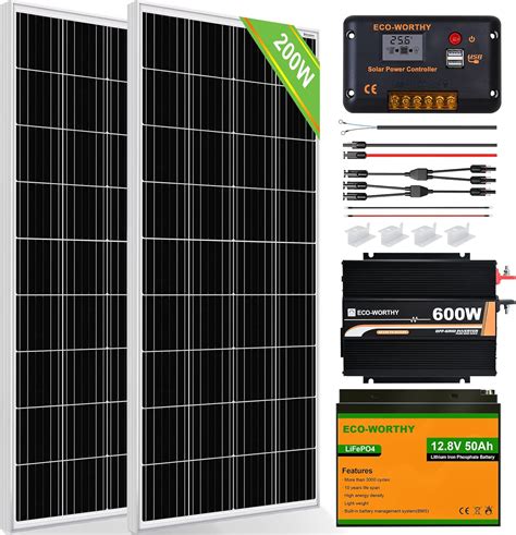 ECO-WORTHY 200 Watt 12V Complete Solar Panel Starter | Ubuy India