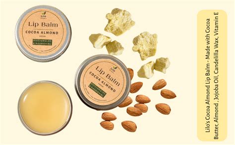 Buy Cocoa Almond Lip Balm for Dry & Chapped Lips | With Jojoba and ...