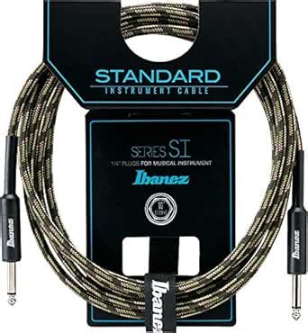 Ibanez SI10-CGR 10 ft 2 Straight Plugs Standard Woven Instrument Cable ...