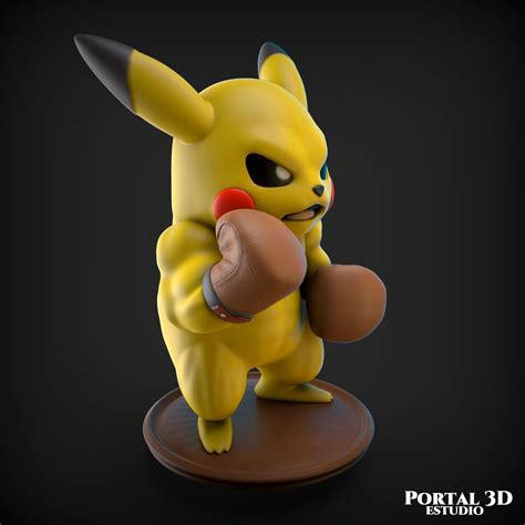 Boxing Pikachu 3D model 3D printable | CGTrader