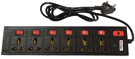 Buy Brillar premium electric extension board with switches, adaptor ...
