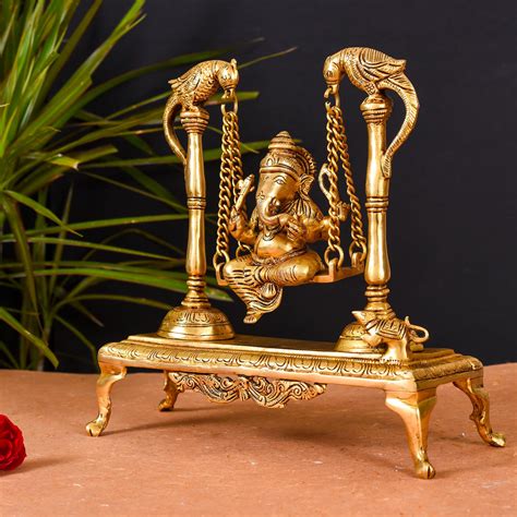 Brass Superfine Ganesha Swing/Jhula (10 Inch) – Vedansh Craft