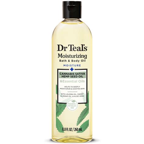 Dr Teal's Bath & Body Oil with Cannabis Sativa Hemp Seed Oil, 8.8 fl oz ...