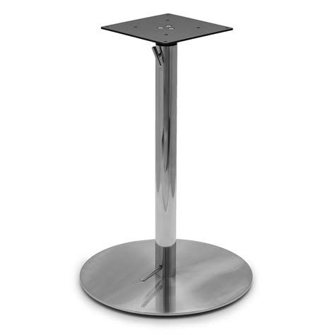 Adjustable Height Table Base - Stainless Steel