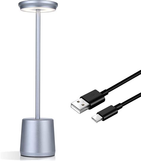 Rechargeable Cordless Table Lamp, Outdoor Portable Battery Operated ...
