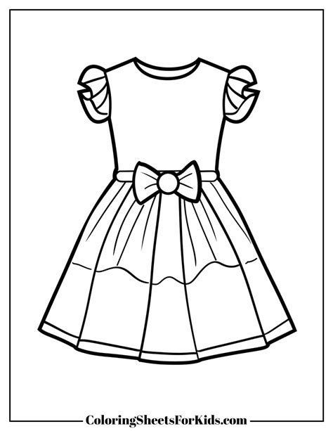 Dress Coloring Pages (Free PDF) - Coloring Sheets For Kids