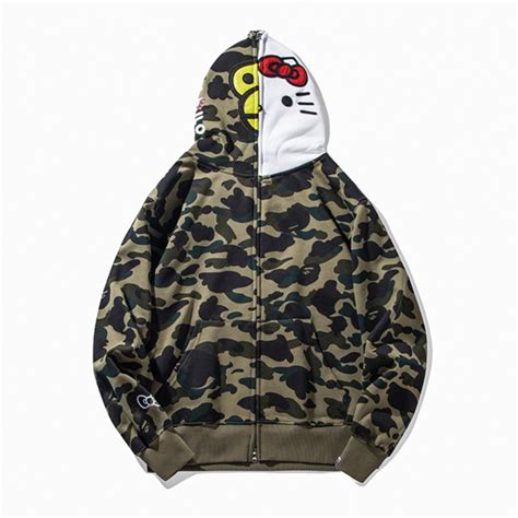 Bape Shirts | Bape Shark Camouflage Hello Kitty Sweatshirt Hoodie ...