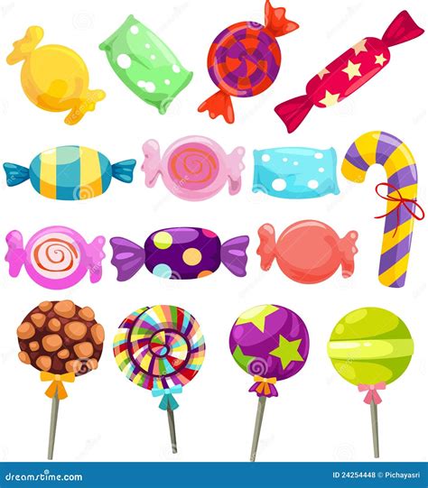 Candies set stock vector. Image of candy, circle, cute - 24254448