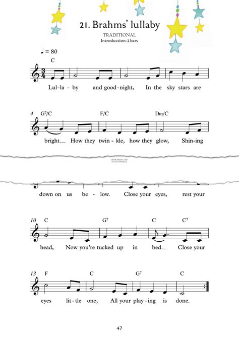 Brahms' Lullaby (Lin Marsh) | Noten: Stimme | PDF Download