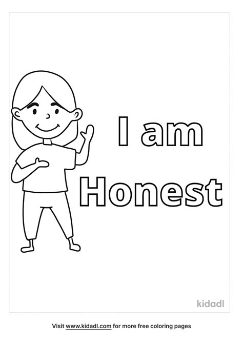 Honesty Coloring Sheets For Kids