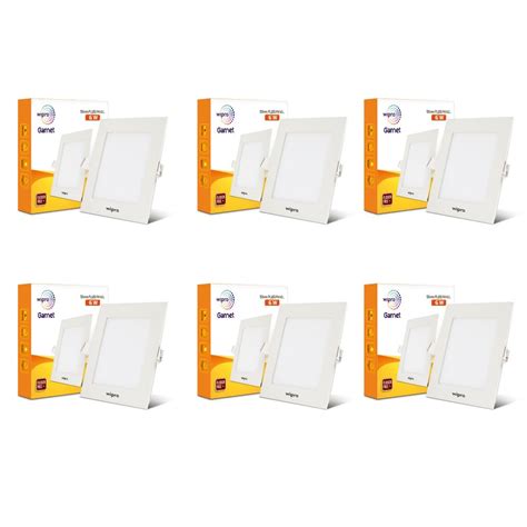 wipro Garnet 6W Square LED Slim Plus Panel | Neutralwhite Light(4000K ...