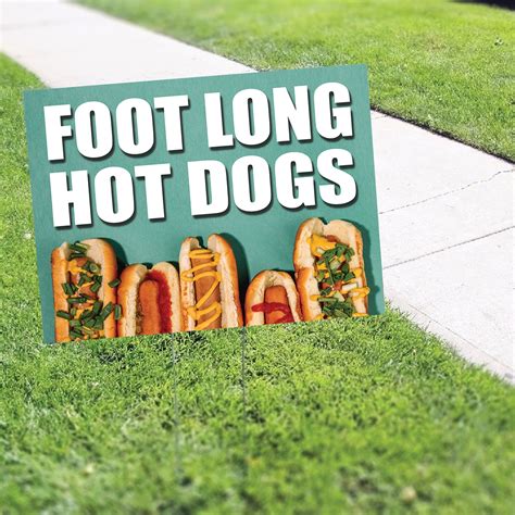 Foot Long Hot dogs Coroplast Yard Sign – Sign Fever