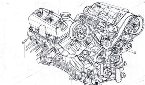 Image result for How to Draw Engine