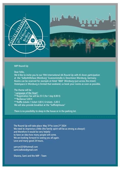 19th Miracles in Progress AA Round-up with the theme “Language of the ...