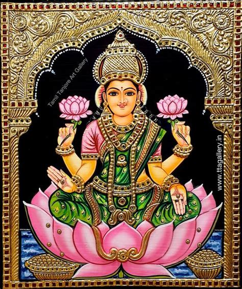 Lakshmi Green South Tanjore Painting