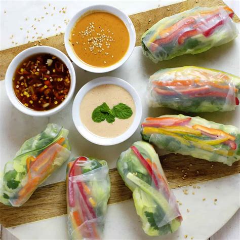 Vietnamese Spring Rolls Sauce Vietnamese Summer Rolls With Peanut