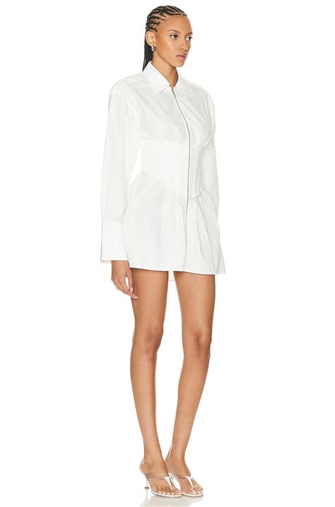 Dion Lee Internal Shirt Corset Dress in White | FWRD