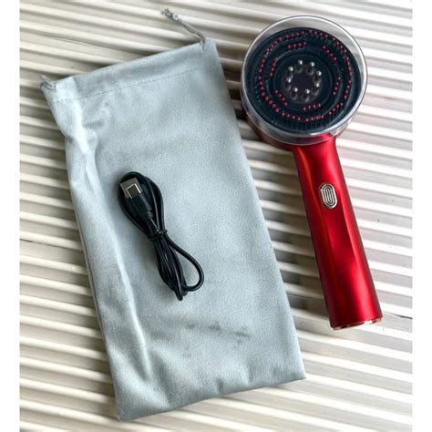 Electric Scalp Massage Comb – With Vibration & LED Therapy