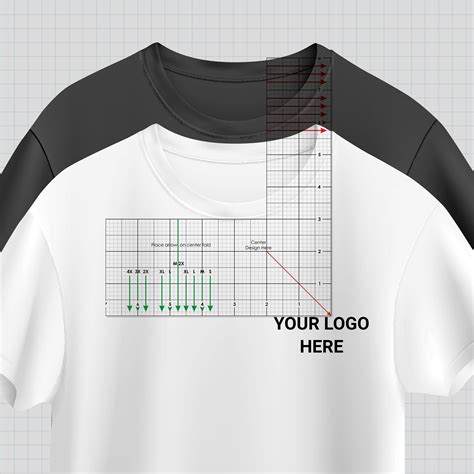 T-shirt Embroidery Logo Placement Guides, Adult Size, Left & Right Side ...