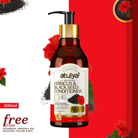 Buy ATULYA HIBISCUS & BLACK SEED HAIR CONDITIONER 300 ML Online & Get ...