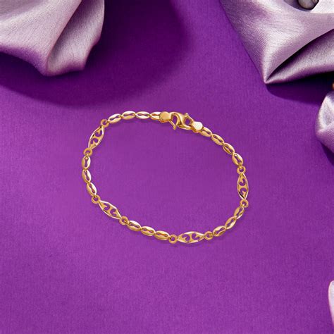 Buy Luminous Loop 22 Karat 916 Yellow Gold Flexible Bracelet For Women ...