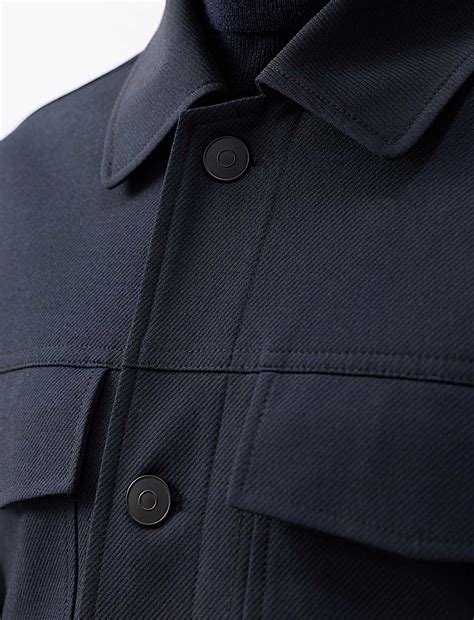 Buy Textured Technical Twill Trucker Jacket at Marks & Spencer