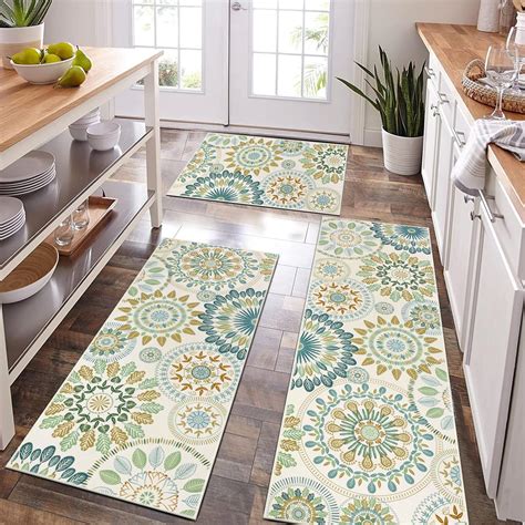 Amazon.com: Bsmathom Farmhouse Kitchen Rugs Sets of 3, Boho Non-Slip ...